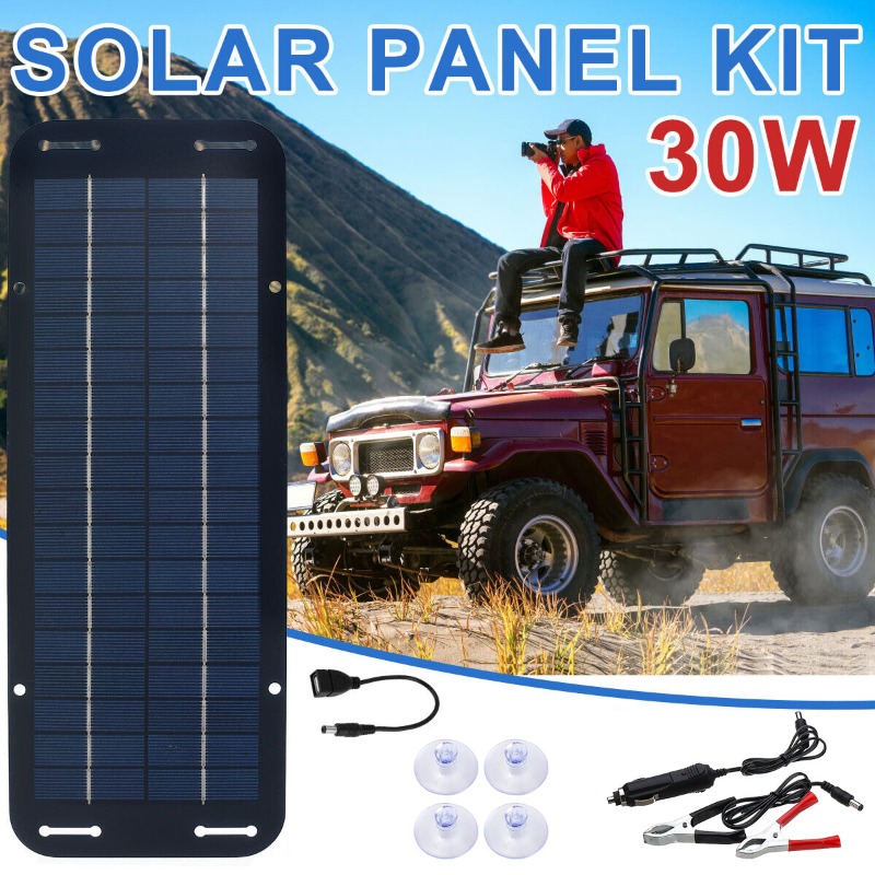 Renewable Energy Kits - 12V Solarpanel-Kit IP65 Wasserdichtes Solar-Ladegerät Tragbares