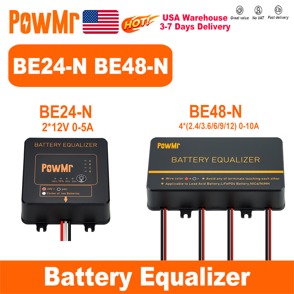 Renewable Energy Kits - PowMr USA 24V 48V Batterieausgleicher 2,4V-12V