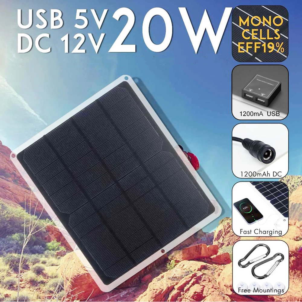 Renewable Energy Kits - 20 W 6 V Solarpanel, monokristalline