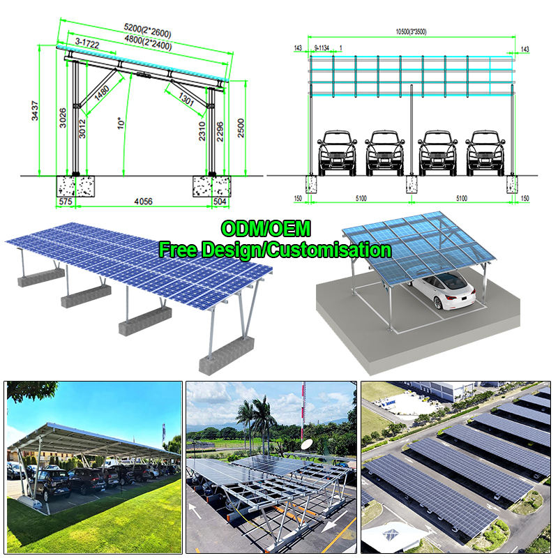 Einpolige Solar-Carport-PV-Mon – Renewable Energy Kits Bewertung und Preis