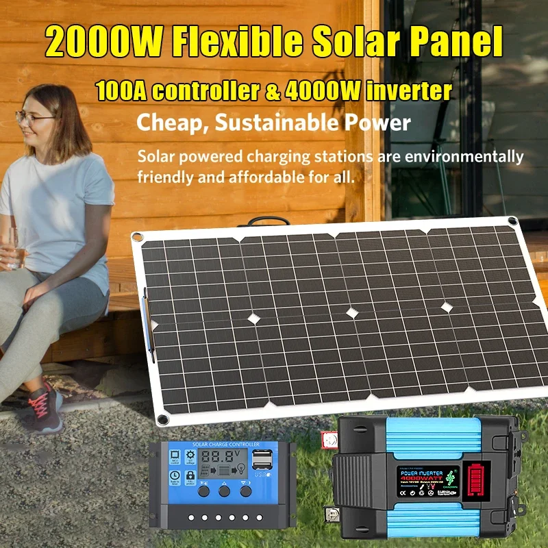 4000-W-Solarpanel-Set, 12 V bi – Renewable Energy Kits Bewertung und Preis